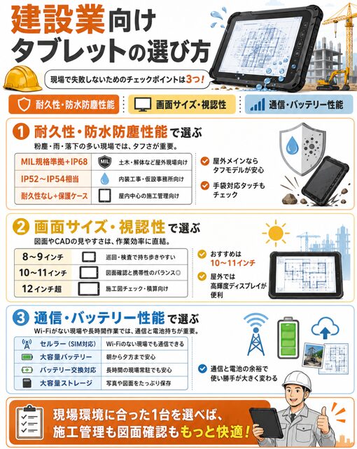 建設 業 タブレット おすすめ